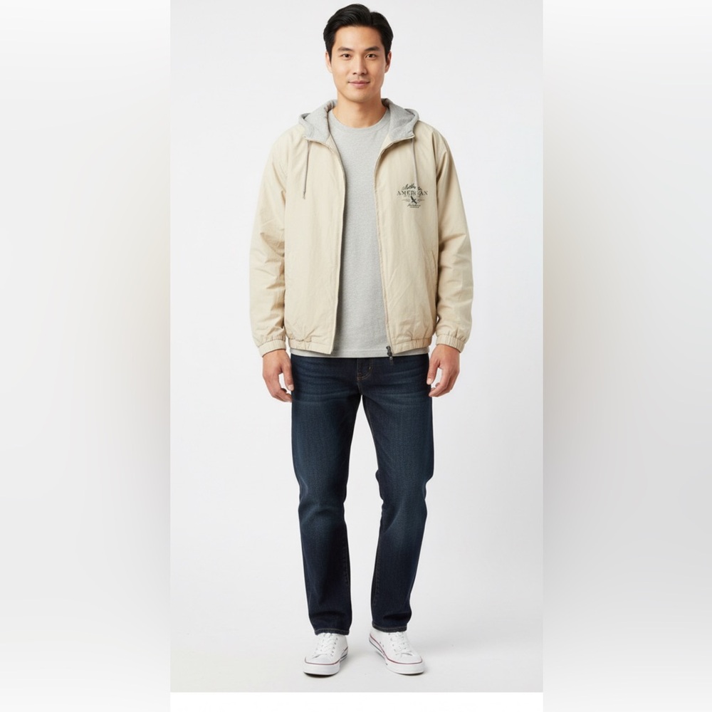 Eddie‎ Bauer Men's Tan Hooded Jacket